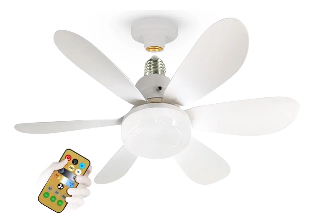 Foco con lámpara led y ventilador + CONTROL