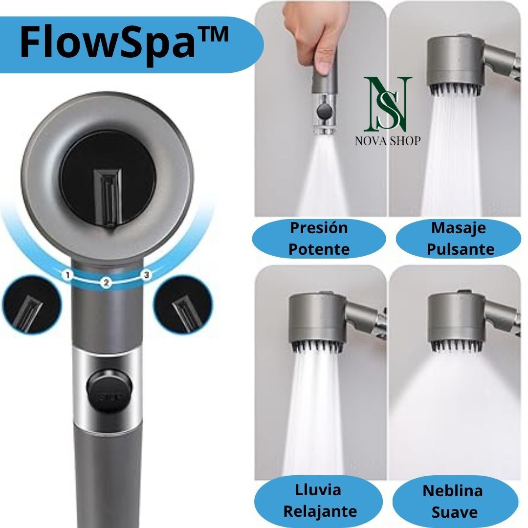 FlowSpa™ Cabezal de Ducha masajeadora SPA de alta presión
